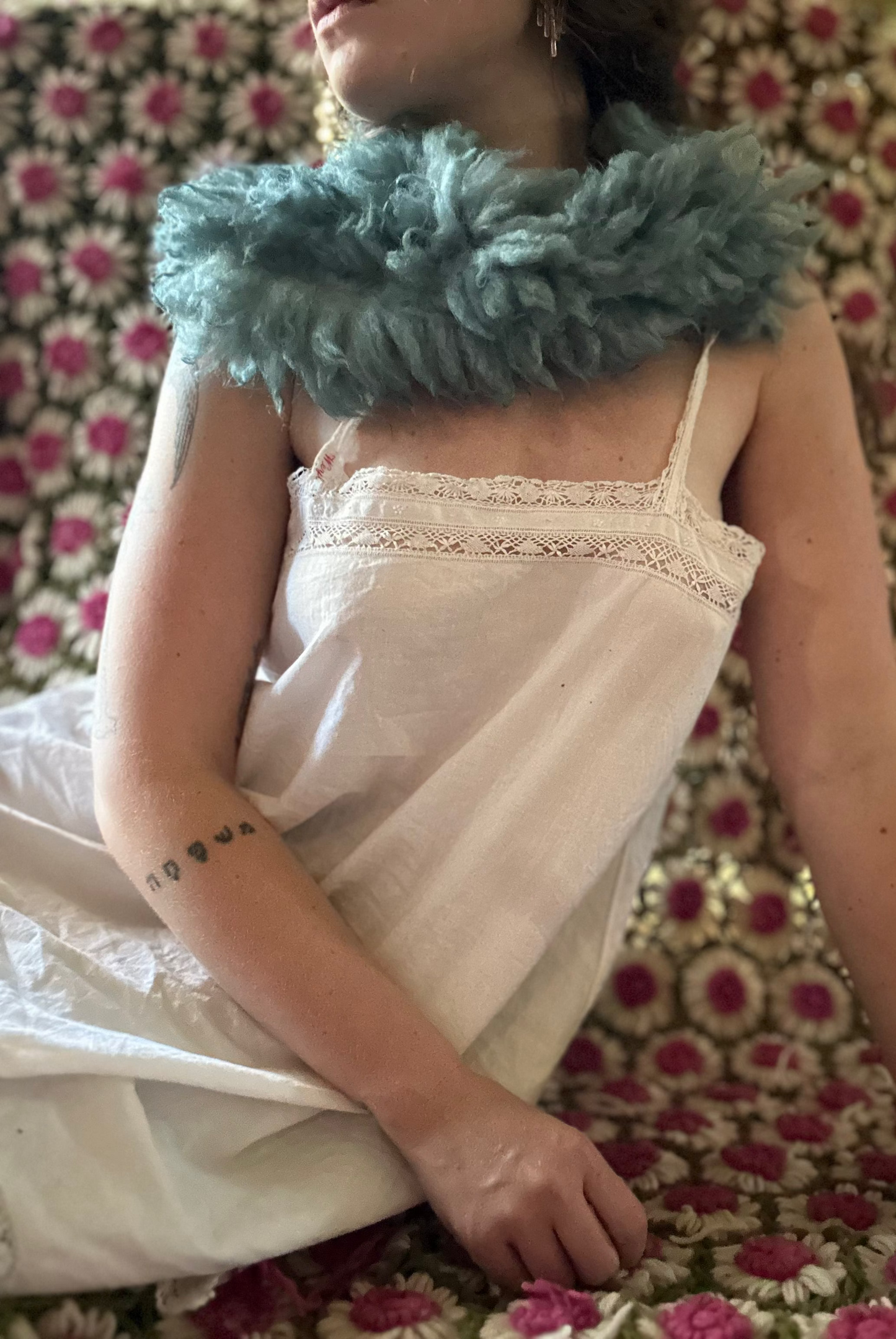 indigo snood scarf