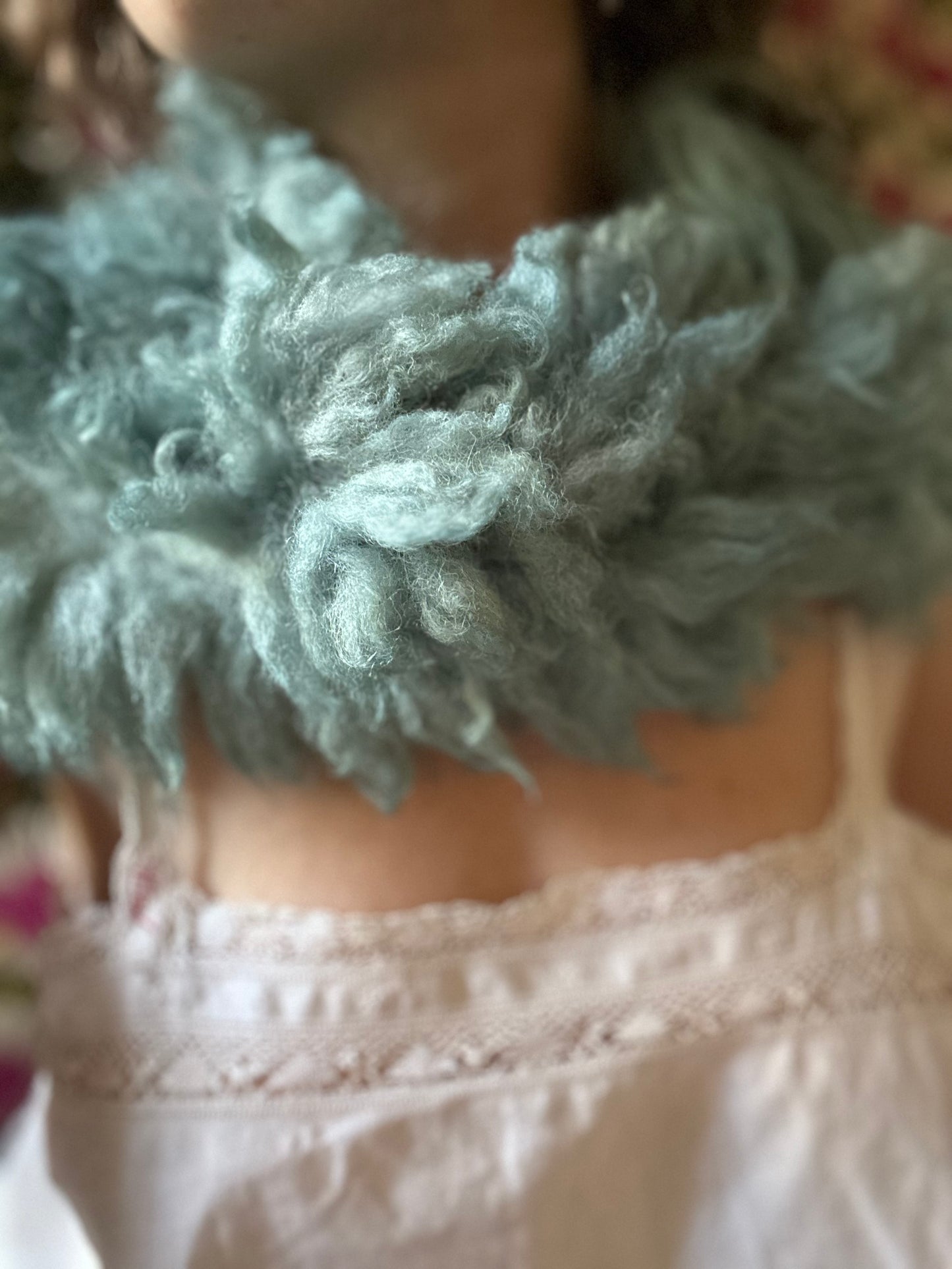 indigo snood scarf