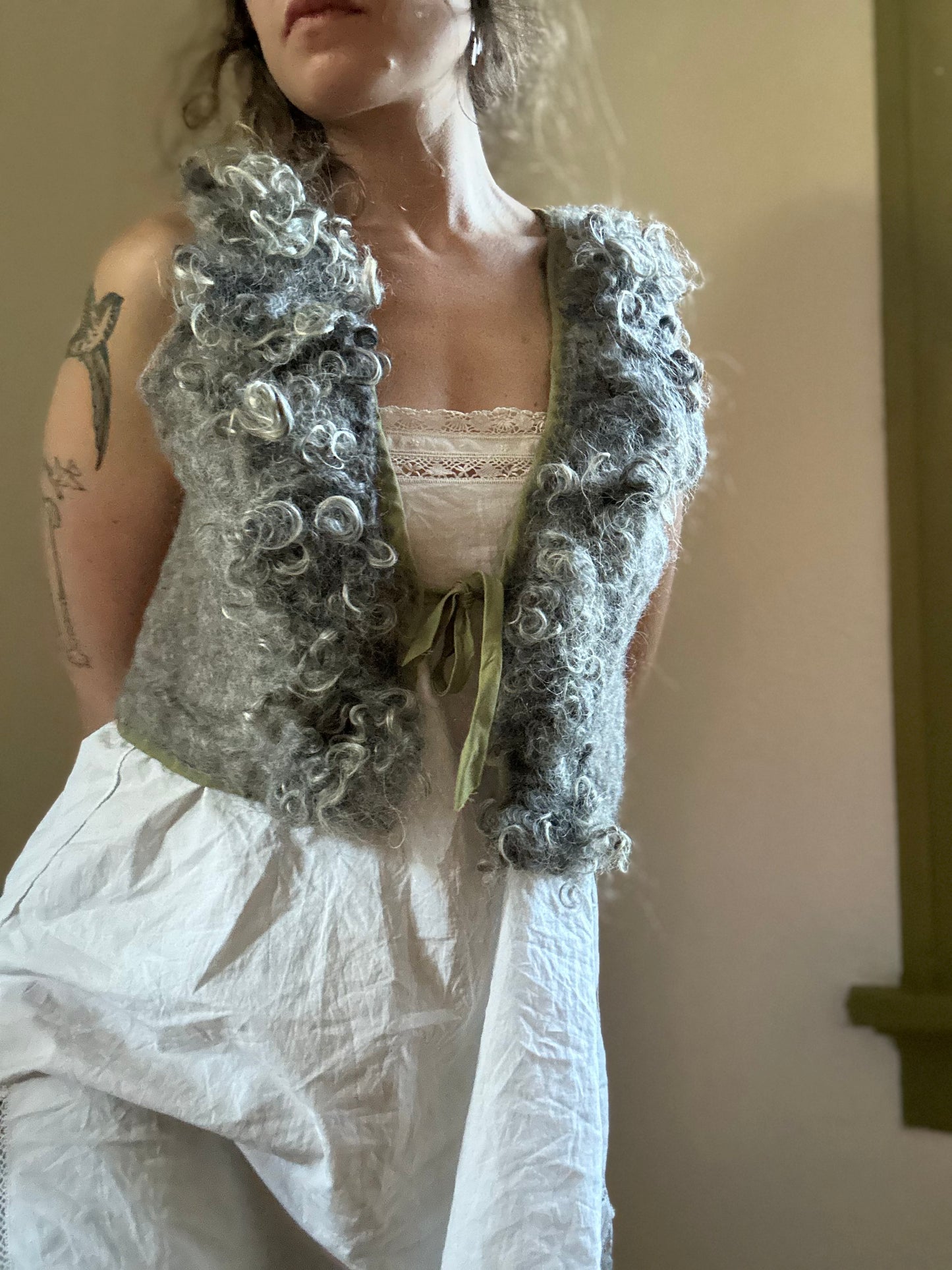 hand and leaf vest