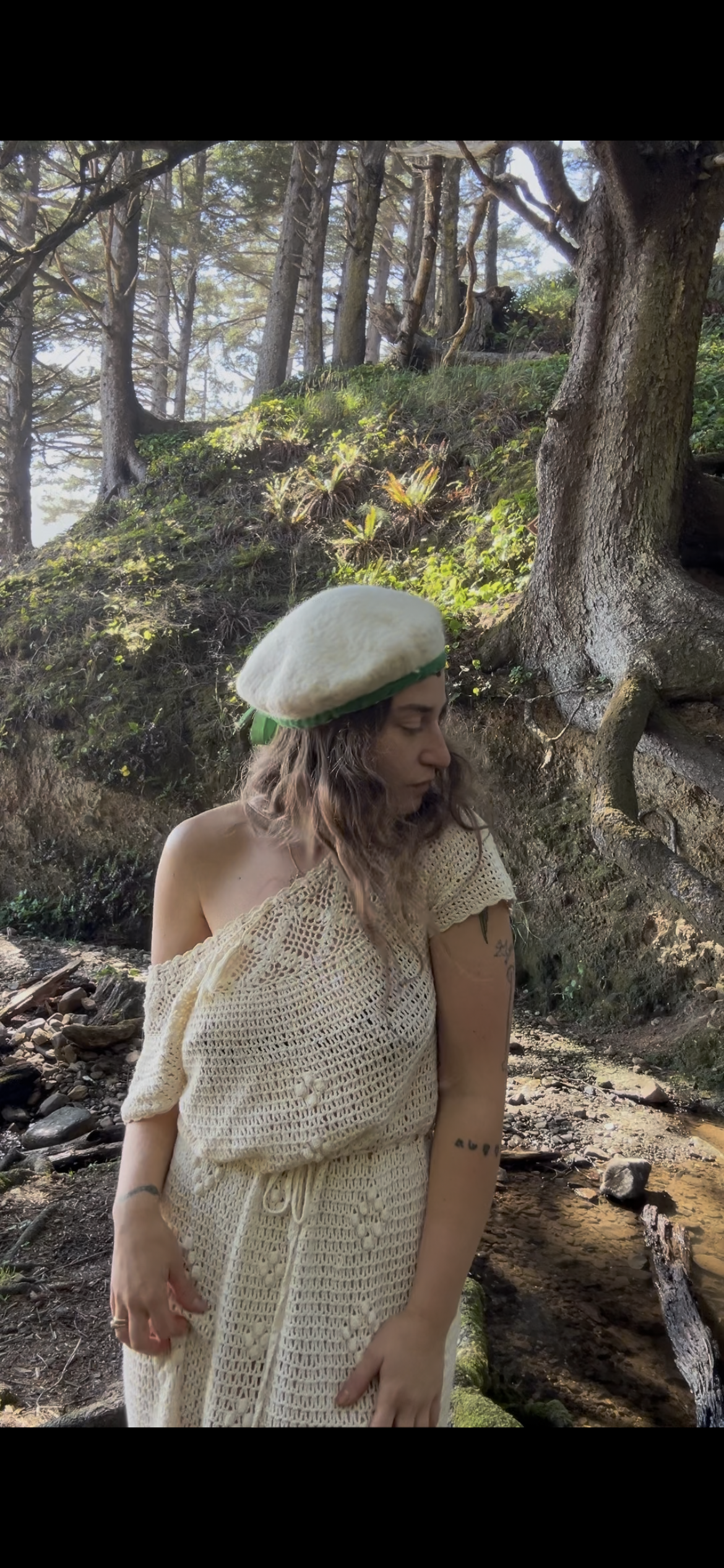 ivory beret