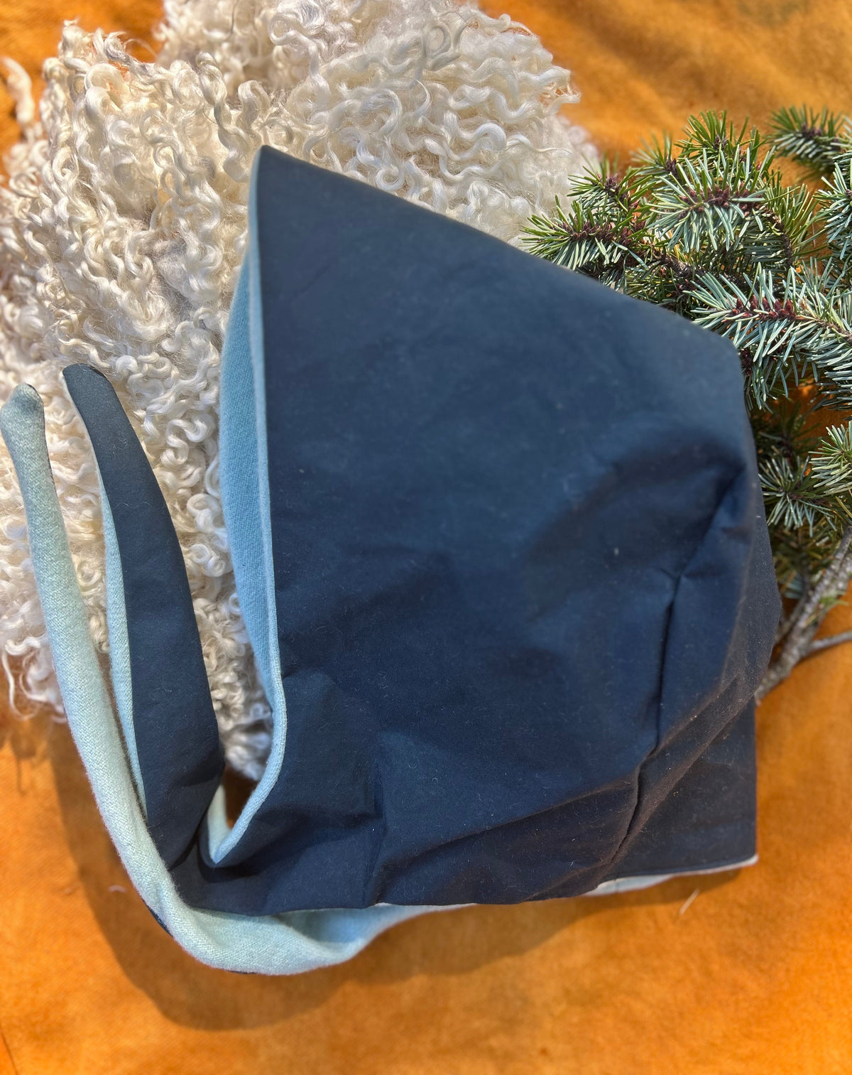 indigo hood