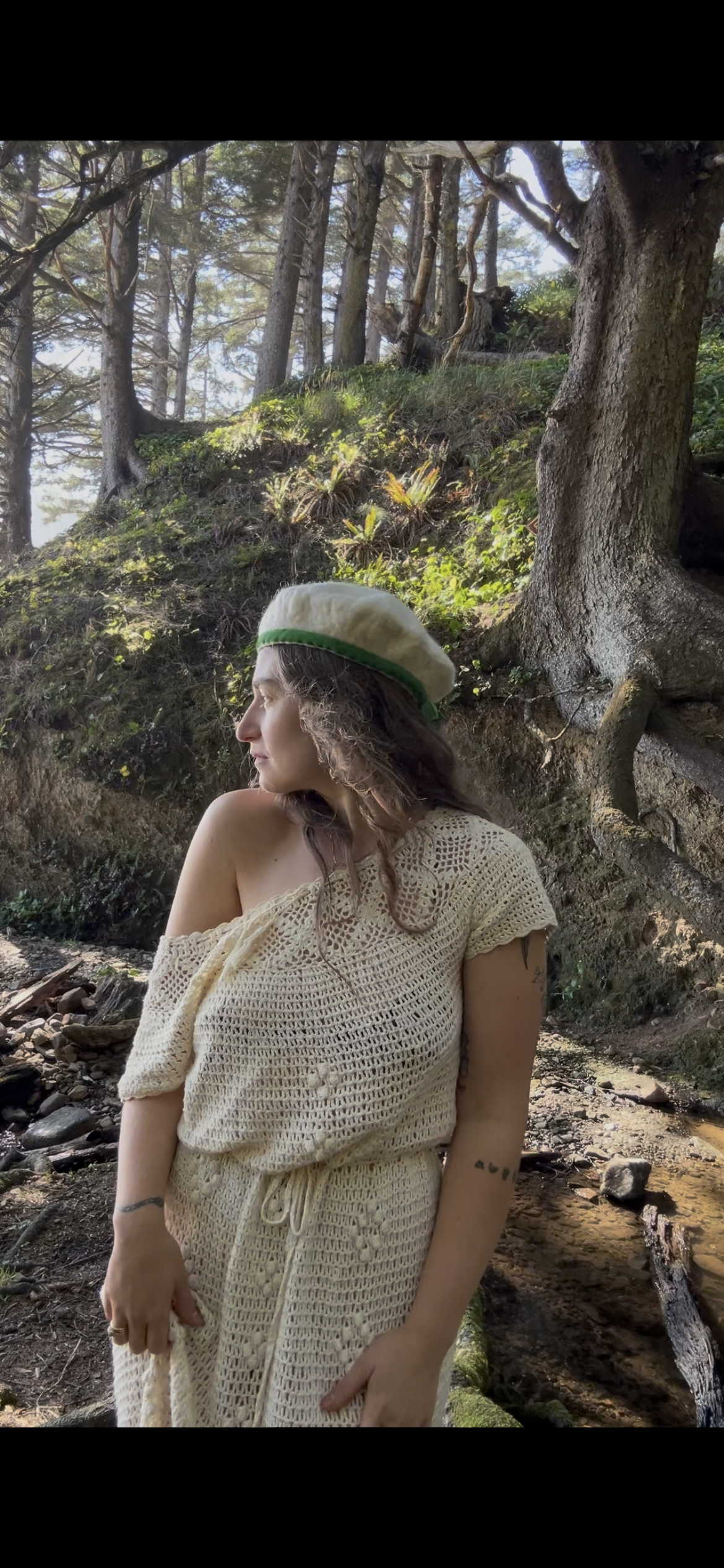 ivory beret