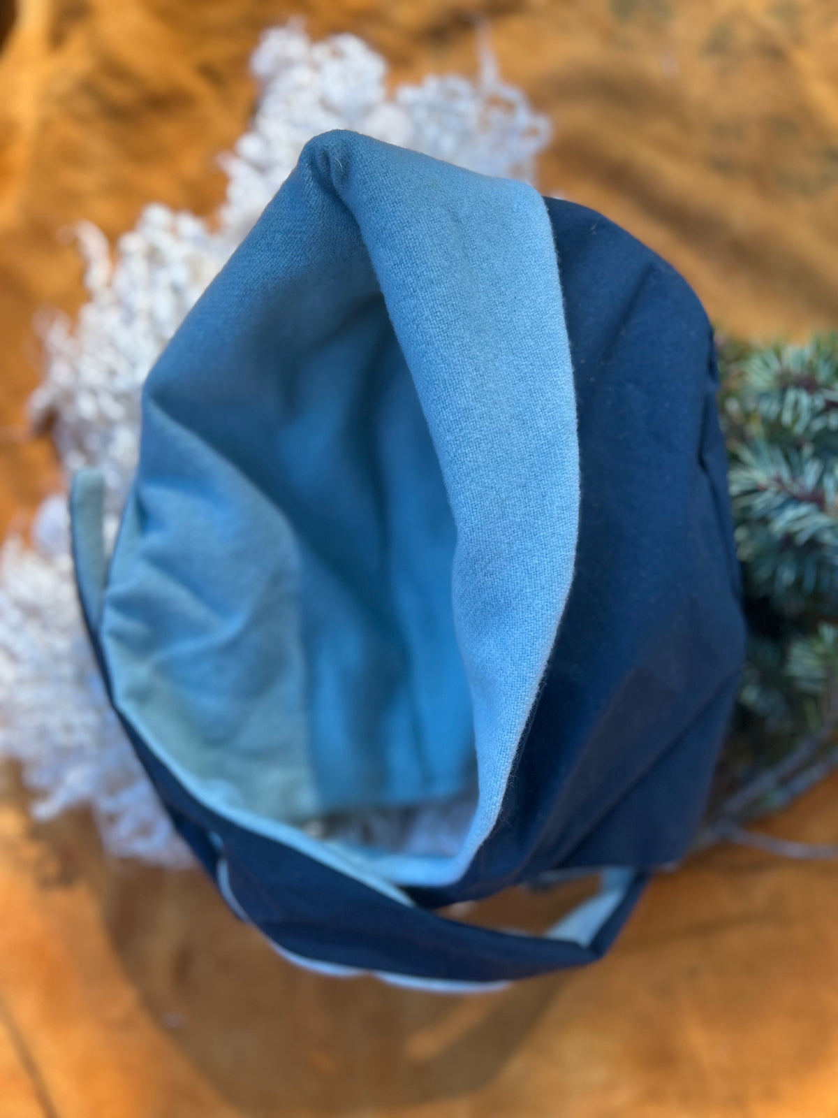 indigo hood